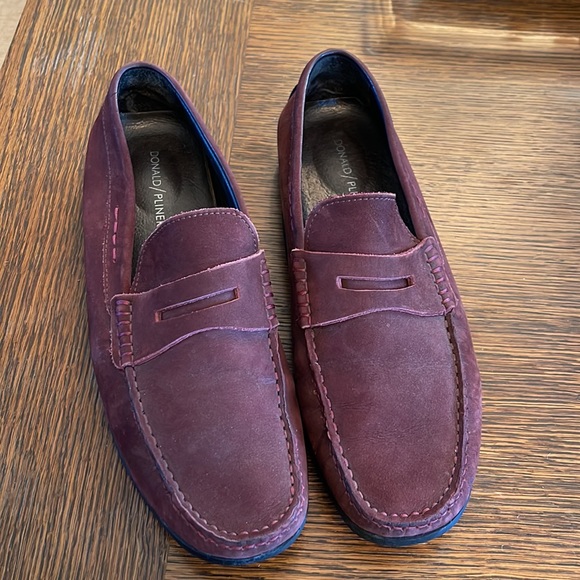 💕x2HP💕Donald J. Pliner Igor men’s burgundy suede loafers - Picture 2 of 12